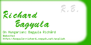 richard bagyula business card
